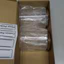 Tbestmax Qtips Holder Bathroom Container, 10/7 OZ Cotton Ball/Swabs Dispenser, Apothecary Jar Organizer for Storage Brown Wood Lids