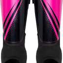 newox Soccer Shin Guards Kids Youth - Shin Pads Protection Boys Shin Guards Soccer Youth - Soccer Shin Guards for Kids 3-15 Years Old Girls Boys (Medium, Pink+Black)