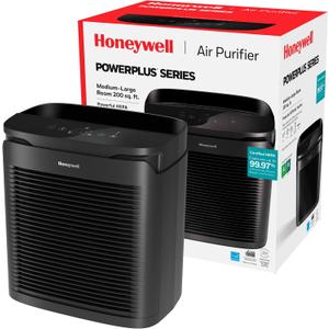 Honeywell PowerPlus HEPA Air Purifier for Home, 968 Ft Rooms in 1 Hour, HEPA Air Purifiers that Reduce Allergens, Dust, Pollen, All Smoke Types, Pet Dander and Odors, Black, HPA3100