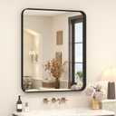 20x24 Inch Black Metal Framed Bathroom Mirror for Wall