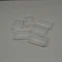 6 Pack Rectangle Clear Craft Supply Case (3.58 x 2.32 x 0.98 Inch), Small Plastic Containers for Small items, Crafts, Beads, Coins, Jewelry and Business Cards