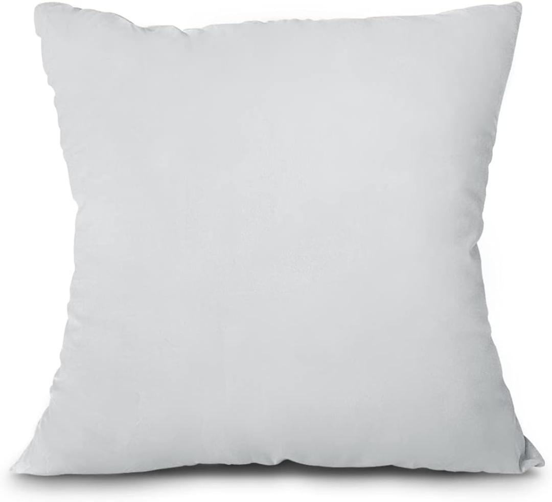 EDOW Throw Pillow Insert, LightweightSoft Polyester Down Alternative Decorative Pillow, Sham Stuffer, Machine Washable. (Grey, 18x18)