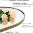 ANDY STAR Brass Mirror Bathroom, 24x36 Gold Arched Mirror, Arched Bathroom Mirror, Gold Bathroom Mirror Metal Framed, SUS304-Anti-Rust, Tube Frame, 1 Deep Set Wall Mounted Vertical