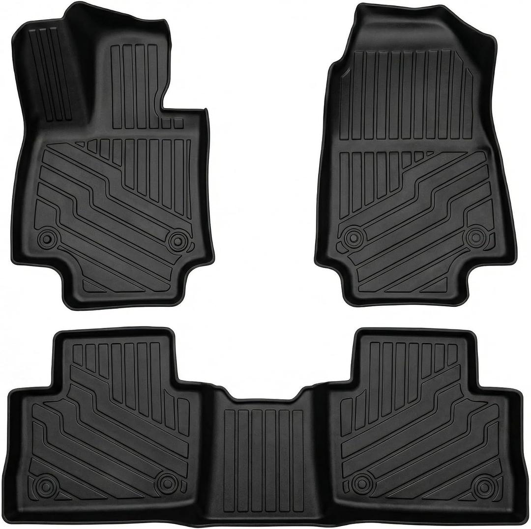 RAV4 Floor Mats Compatible with 2025 2024 2023 2022 2021 2020 2019 Toyota RAV-4All Weather Protection Waterproof Durable Anti-Slip Odorless Custom-fit TPE Floor Liner Front and Rear Row Set