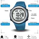 Mens Pedometer Watch for Walking Step Counter Watch No Charging, No App Connection, with EL Backlight. Simple, Practical Choice for Mobile-Free Fitness Enthusiasts TIMEURE-2308