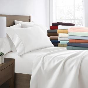 Queen Sheet Set - 100% Cotton Soft Long-Staple Combed Pure Natural Bed Sheet Set - Hypoallergenic Easy Fit - 4 Piece Set - Bedding Sheets & Pillowcases Sage