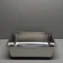 Kirecoo Stainless Steel Cat Litter Box, Large Metal High Sided Cat Pan Box, Indoor Litter Tray, Non Stick, No Smell, Easy to Clean, Pet Toilet Supplies for Cats (19.5*13.6*5.96)