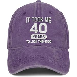40th Birthday Gifts Men Women 40 Year Old Gifts Ideas It Took Me 40 Years to Look This Good Hat Washed Cotton Hat