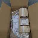 GOSO 13" Straw Boho Lamp Shade for Table Lamps Floor Lamp,Medium Yellow Lampshades Replacement-13" Top x 13" Bottom x 10" HighSpider) Drum Lamp Shades Modern for Living Room,Assembly Required