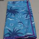 Beach Towel，Microfiber Quick Dry Sand Free Towel with Palm and Dolphin Design, Lightweight Large Beach Towel for Adults, 29 * 58" for Beach Pool Vacation (Blue, 28 * 59（inch)