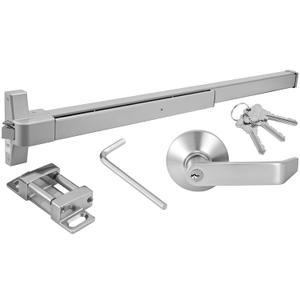 Commercial Panic Exit Device with Lever Handle UL 500 & ANSI Grade 1 Certified, Heavy-Duty Aluminum Push Bar for 2836 Emergency Exit Doors, Reversible for Left/Right (UL500-with Handle)