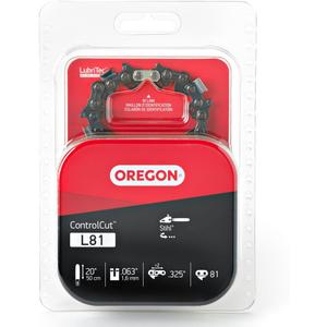 Oregon L81 ControlCut Chainsaw Chain for 20-Inch Bar, 81 Drive Links, Low-Kickback Chain, fits Several Stihl Models Gray (L81/22BPX (Micro Chisel version))