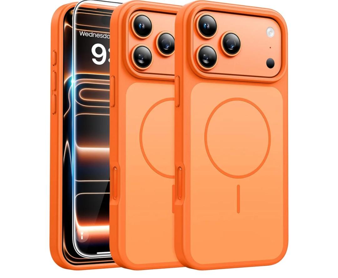 FNTCASE for iPhone 17 Pro-Max Case: Magnetic Phone Cases with Screen Protector Compatible with Magsafe Slim Rugged Shockproof Protective Dual-Tone Design‌ Cell Cover
