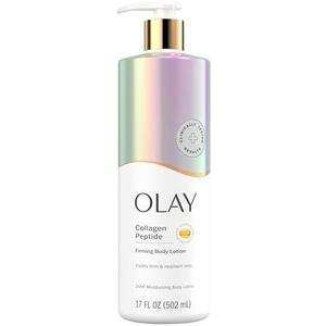 Olay Body Lotion for Women, Firming with Collagen Peptides Serum, Visibly Firmer Skin, 24hr Moisture & Hydration, Fast Absorbing Formula, Vitamin B3 Complex, For All Skin Types, 17 fl oz