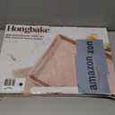 HONGBAKE Baking Sheet Pan Set, Cookie Sheets for Oven, Nonstick Half/Quarter/Jelly Roll Pans with Diamond Texture Pattern, Heavy Duty Cookie Tray, Black