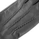 Winter Fashion Genuine Leather Gloves for Men, Cashmere Warm Lined Finger Touchscreen Texting Driving Gloves (Black, L)