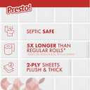 Amazon Brand - Presto! Ultra-Strong 2-Ply Toilet Paper, 24 Mega Rolls = 120 Regular Rolls, 308 Sheets Per Roll, Unscented