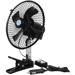 CYDZSW 12v Car Fan that Blow Cold Air,360° Adjustment Small 12 Volt DC Clamp Fans,90° Oscillating Clip Fan for RV,Vehicles and Forklift (8inch)