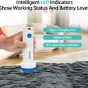 Cordless Electric Vacuum Pump for Vacuum Storage Bags Travel Air Pump, Portable USB Rechargeable Seal & Compression Bag Pump for Clothes, Blankets & Bedding (Storage Bags Not Included)