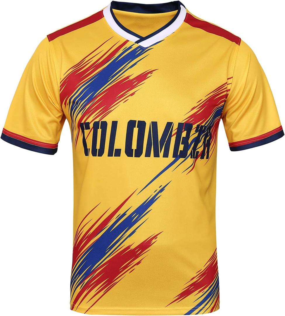 DIBEI Fan Soccer Jersey for 2026 World Cup Fan Soccer Jersey - ArgentinaBrazilMexicoCanada & USA (L)