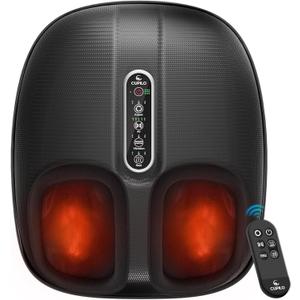 CuPiLo Foot Massager FSA Eligible HSA, 5 Compression Levels & Deep Kneading, Black