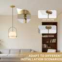 Gold Pendant Lights Kitchen Island with Brass Finish,Frosted Glass Globe,13in Pendant Light Fixtures for Dining Room, Kitchen Island, Living Room, Bedroom