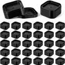 SHENLIU 32 Pack Furniture Risers, Adjustable Stackable Heavy Duty Bed Lifts Risers Black Square Bed Raising Blocks for Desk Leg Table Couch Sofa Chair Frame Legs Dorm