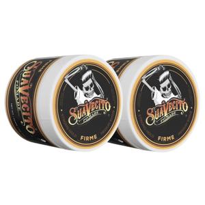 Suavecito Pomade Firme (Strong) Hold 4 oz, 2 Pack - Strong Hold Hair Pomade For Men - Medium Shine Water Based Wax Like Flake Free Hair Gel - Easy To Wash Out - All Day Hold For All Hair Styles