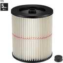 17816 9-17816 Red Stripe Vacuum Cartridge Filter Compatible Craftsman Shop Vac Wet/Dry Vacuum Models 5, 6, 8, 12, and 16 32 Gal. Vacuums produced since 1988 8.5 Inches- White/Red