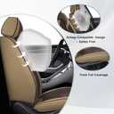 Fit for Jeep Wrangler Seat Covers 2000-2026, Nappa Leather, 360 Full Protection, Thick Padding & Memory Foam, Waterproof & Stain-Resistant Car Seat Cover (Standard 2 Seats,Brown&Beige)