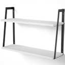 SRIWATANA Floating Wall Shelves, Rustic Wood Shelves Book Shelves Wall Mounted Ideal Room Decor (White)