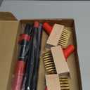 Moss Remove Brush with Long Handle(53IN), Deck Crevice Cleaning Tool, Weed Remover with Wire Brush & Metal Blade, Crack Moss Remover for Pavement Driveway Patio Sidewalk Paver(3 Brush Heads)