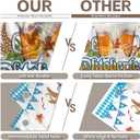 2 x ZTHMOE Fabric 72x43inch Oktoberfest Photography Backdrop Blue White German Bavarian Beer Festival Background Autumn Harvest Celebration Party Decorations Photo Banner Booth