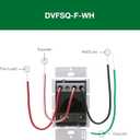 Lutron Diva 3-Speed Fan Control, Single-Pole/3-Way, DVFSQ-F-WH, White