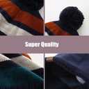 Boys Winter Hat Baby Beanies with Earflap Upgrade Fleece-Lined Skiing Toddler Hat (1-3T, B-green Stripes)