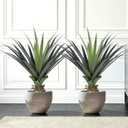 3ft Artificial Spiked Agave Plant, 36" Faux Agave Plants Indoor Small Floor Plant Perfect for Front Porch, Patio, Indoor Outdoor Home, Office Decor (Set of 2)