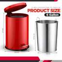 Geetery 6 Gallon Red Oil Rag Safety Can Waste Oil Container 16" x 12"