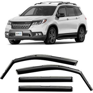 CLIM ART in-Channel Incredibly Durable Rain Guards for Honda Passport 2019-2025, Original Window Deflectors, Vent Window Visors, Vent Deflector, 4 pcs. - 616275