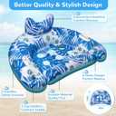 Ornnut XL/L Pool Floats, 3Pack/4Pack Inflatable Pool Floats Adult & Kids, Heavy Duty Pool Floats Chair with Cupholders & 2 Handles, Summer Pool Lounger Pool Floaties for Lakes Beach Water Party