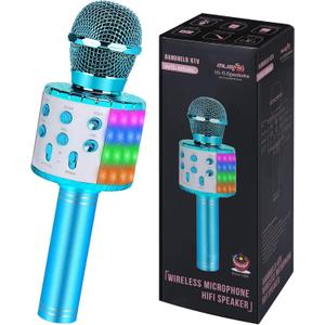 Wireless Karaoke Microphone Bluetooth: Handheld Microphone for Kids Adults Singing - White Elephant Gifts for Christmas Holiday Party