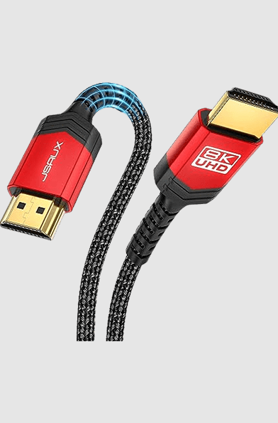 JSAUX(CV0053) Long HDMI Cable 4.5m, HDMI 2.1 8K&4K Ultra High Speed Cords 48Gbps(8K@60Hz 7680×4320, 4K@120Hz) eARC HDR10 HDCP 2.2 & 2.3 3D, Compatible for PS5/PS4/X-Box/Roku TV/HDTV/Blu-ray/LG/Samsung QLED(4 pack ). Black Cable, 1 Pack