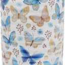 Kitchen Utensil Holder,7.2Extra Large Stable Pattern Ceramic Utensil Crock,Utensil Organizer for Countertop,Kitchen Decor,Utensil Holder for Housewarming,Wedding Gift (Butterfly)