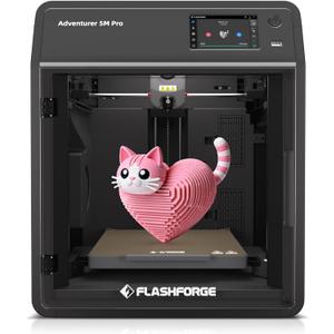 FLASHFORGE Adventurer 5M Pro 3D Printer, 600mm/s Max High-Speed 3D Printers with Auto Leveling, Dual Filtration System, Remote Monitoring, Quick Detachable Nozzle,Effective Cooling, Automatic Shutdown