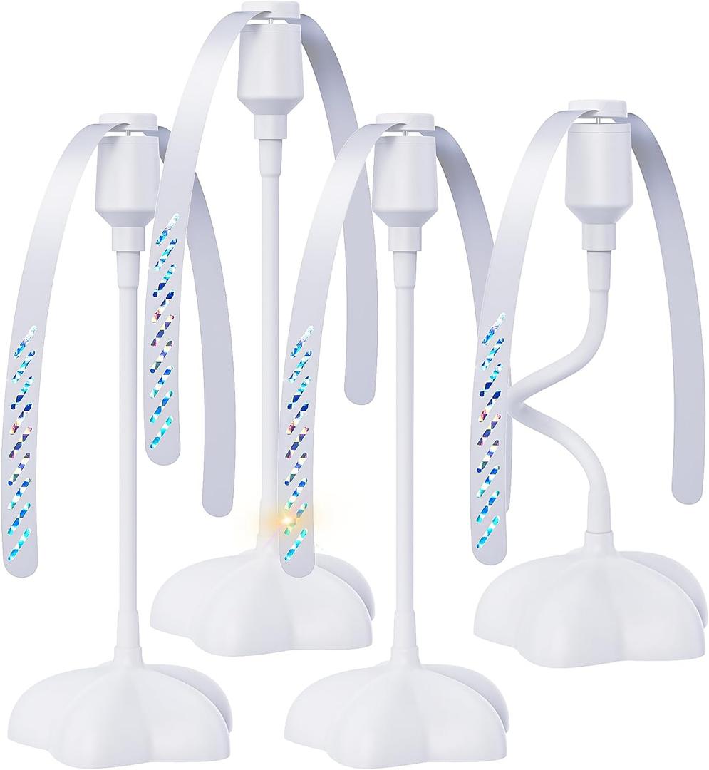 Fly Fans for Tables, 4 Pcs Food Fan to Keep Flies Away (White)