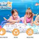 Water Doodle Mat for Kids Mess Free Reusable Drawing & Writing Board, Neon Aqua Magic Coloring Mat, Educational Preschool Learning Toy for Toddlers Boys & Girls (Ocean)