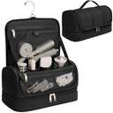 Noldena Hanging Hair Tool Organizer for Dyson Airwrap and Shark FlexStyle, Water-Resistant Travel Case with Removable Divider, Storage Bag for Attachments, Black