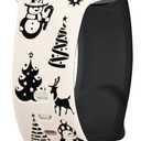 Blingbrione Christmas Engraved Band Compatible Apple Watch 38mm 40mm 41mm 42mm 44mm 45mm 46mm 49mm Winter Women,Silicone Santa Snowman Xmas Holiday Reindeer Green Red Strap for iphone Watch Series Ultra 11 10 9 8 7 SE 6 5 4 3 2 1 (Starlight/Black)