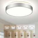 Ken & Ricky 16" Modern Flush Mount Ceiling Light，Brush Nickel,1 Pack