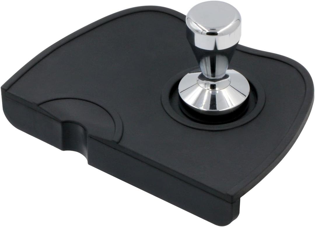 Handook Tamper Mat, Espresso Tamper Mat, 8.3 X 5.9 Inch Coffee Mat, Coffee Tamper Mat for Espresso Machine, Espresso Accessory, Barista Tools, Coffee Tamper Station, Espresso Pad for Counter (Black)
