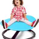 Sensory Spinning Chair for Autistic Kids, Sensory Room Must Haves Sensory Swivel Chair, Sit and Spin Autism Toys for Kids, Training Body Coordination, Metal Base, Non-Slip Design, Blue (round)